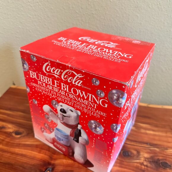 Coca-Cola Bubble Blowing Polar Bear Ornament - Picture 6 of 7